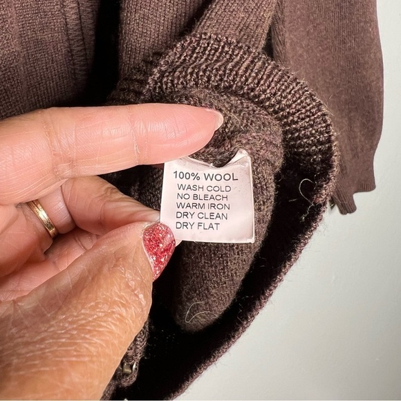 Scott Barber Wool Brown Full Zip Cardigan Sweater - Picture 3 of 6